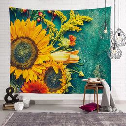 Tapestries Black Leaf Tapestry Wall Hanging Gossip Hippie Rugs Dorm Decor Blanket 1002 221006