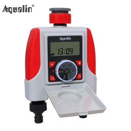 Watering Equipments Dual 2-Outlet Automatic Timer Digital Electronic Solenoid Sprinkler Waterproof Controller System#21068 220930