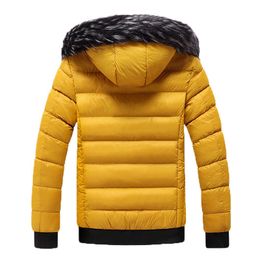 Men's Down Parkas Winter Warm Hooded Jacket Coat Fur Collar Thick Fleece Outerwear Wool Windproof Coats T221006