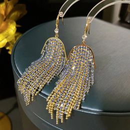 Dangle & Chandelier Exaggerated Long Fringed Peacock Ear Hook Earrings For Women Luxury Fashion Earring