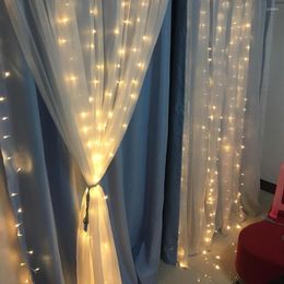 Strings LED Curtain Wedding Fairy String Light 2mx2m 200 Garland Indoor Outdoor Garden Party Decoration 110V 220V AC Plug JQ