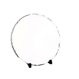 12 inch Round Sublimation Blank Slate Big Picture Frame White Heat Dye Transfer Rock Photo Plaque Blanks