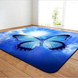 Carpets Hhigh Definition Butterfly Painting Rugs And For Living Room Home Decor Anti-slip Warm Bedroom Floor Mats Rectangle