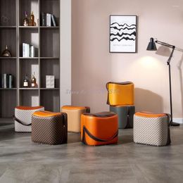 Clothing Storage Nordic Shoe Changing Stool Saddle Home Entrance Creative Footstool Cloakroom Small Sofa Light Luxury Makeup St