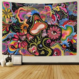 Tapestries Home Bedroom Living Room Decor Colourful Flowers Tapestry Wall Mushroom Eye Star 221006