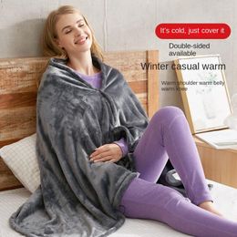 Blankets Electric Blanket Plush Heating Office Nap Shawl Home Decor Usb Warm -258