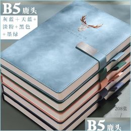 Notepads Notepads 416 Pages Super Thick Leather A5 /B5Journal Notebook Daily Business Office Work Notebooks Notepad Diary School Supp Dhdsz