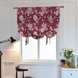 Curtain Jacquard Roman Curtains Home Decoration European Blackout For Living Room Bedroom 117x160cm