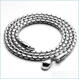 Chains 1.8Mm 2.2Mm M 60Cm Sier Plated Stainless Steel Chains Women Men Choker For Hip Hop Necklaces Jewelry Drop Delivery 2021 Pendant Dhovq