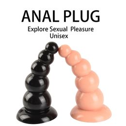 NOTIONS DE COURSE POUR BUTS Soft 5 perles ￩rotiques Toys Sexe 17 cm de long Unisexe Aspiration Sexual Tool Dildo Produits pour un masturbateur anal adulte