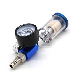 Spray Guns Gun 1/4" Thread Scratch Mini Air Pressure Regulator Gauge In-Line Water Trap Filter Compressors Tools 221007