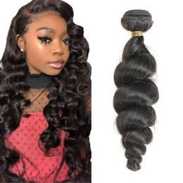 Indian Loose Wave Bundles 3PCS Human Hair Wefts Natural Color Remy Hair Extensions 8-26 inches