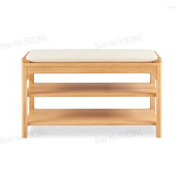 Clothing Storage Solid Wood Shoe Bench Creative Bed End Stool Home Door Wear Nordic Entrance Can Sit On The Rack Ca