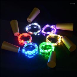 Strings ZjRight 10pcs 2M 20Led Glass Wine LED String Light Cork Shaped Bottle Stopper Christmas Holiday Party Effect Lighting