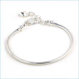 Charm Bracelets Snake Chain Bracelets Love Smooth Clips Fit Beads Jewelry Diy 477 Z2 Drop Delivery 2021 Lulubaby Dhlp5