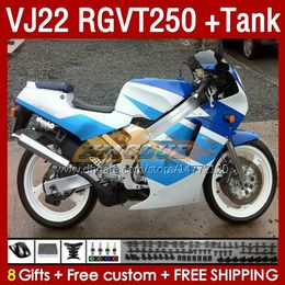 & Tank Fairings For SUZUKI RGVT250 VJ 22 RGV RGVT 250 CC RGVT-250 160No.60 RGV250 SAPC VJ22 90 91 92 1993 1995 1996 RGV-250 1990 1991 1992 93 94 95 96 OEM Fairing blue factory