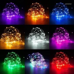 Strings 16.4ft/5M 50 LED Battery Operated Silver Wire String Fairy Light Xmas Remote Controller