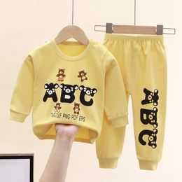 Clothing Sets Autumn Wear Children s Toddler Baby Girls Boys Cartoon Print Long Sleeve T shirt Pants Outfits Set 221007