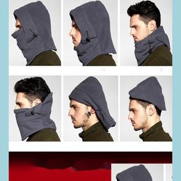 Party Hats Winter Masks Warm Thicker Barakra Hat Cycling Caps Motorcycle Windproof Skiing Dust Tactics Section Head Sets Tac Bdesybag Dhgyp