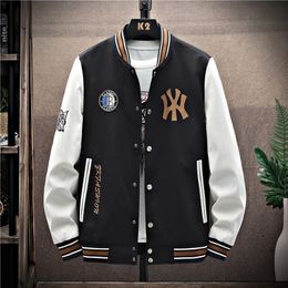 Mens Jackets Jacket Trend Button Casual Letter Coats Round Neck Cardigan Baseball Uniform Spring And Autumn Brand Clothes 221006