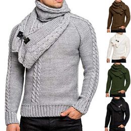 Sweaters Mens Jumpers Autumn Winter Warm Turtleneck knitted Sweater Casual Slim Full Sleeve Pullover Oversized Knitwear Y2210