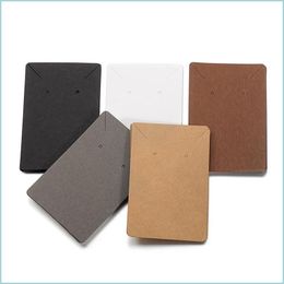 Other 6X9Cm 50Pcs/Lot Earrings Necklaces Display Cards For Jewellery Boxed And Packaging Cardboard Hang Tag Card Ear Studs Paper 214 D3 Dhhtv