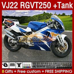 Fairings &Tank For SUZUKI RGV250 SAPC VJ22 RGVT250 RGV-250 VJ 22 1990 1991 1992 1993 1994 1995 1996 160No.98 RGV RGVT 250 CC RGVT-250 90 91 92 93 94 95 96 Fairing blue factory