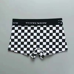 3PC/Lot Underwear Men Boxer Shorts for Men Panties Boxe Grid Shorts Underpants Natural Cotton High Quality Sexy without Box Asian Size