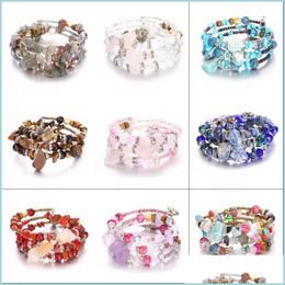 Charm Bracelets Bohemian Beads Charm Bracelets Fashion Design Imitation Crystal Stone Bangles For Women Mtilayer Men Jewelry Gifts 12 Dh0Rs