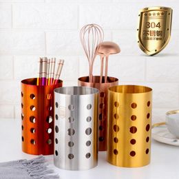 Storage Bottles 1Pc Chopsticks Container Stainless Steel Kitchen Utensils Color Box Cutlery Rack Metal Supplies