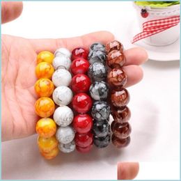 Beaded Strands Beaded Strands Cracks Bead Bracelet Luxury Jewellery Bestfriend Classic Elastic Rope Charms Bracelets Drop Delivery 2021 Dhlsf