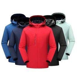 Mens Jackets Autumn MenS Windproof Waterproof Zipper Hooded AllMatch Seamless Custom Outwear 221006