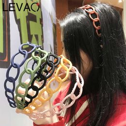 Headbands LEVAO Matte Solid Color Head Hoop Ladies Hair Accessories Girls Headdress Women Hollow Bezel Turban Headwear Headband Hairband T221007