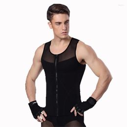 Men's Body Shapers Men's Men Slimming Underwear Shaper Waist Corset Vest Zipper Tummy Belly Slim Shapewear