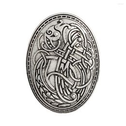 Brooches Viking Norse Shield Brooch Pin For Women Men Buckle Clasp Clothes Fasteners Scarf Cloak Clip Costume Jewellery266D