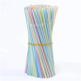 Disposable Cups Straws 1000 Pcs Party Drinking Set Stripe Kid Milk For Drinks Adult Coffee Shop Bar Plastic Flexible Long 221007