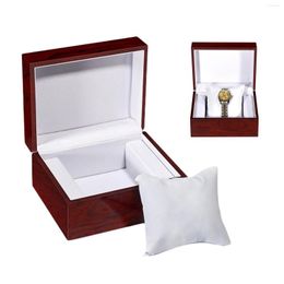 Watch Boxes Storage Case With Removable White Pillow Showcase Wristwatch Display For Personal Or Retail Shop