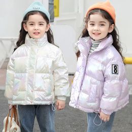 Down Coat Shiny Face Children's Cotton Jacket Korean Style Western Winter Baby 221007