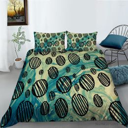 Bedding Sets Fashion Black Circle In The Green Printing Set Bedroom Decor For Kids And Adults Home Textiles 2/3pcs