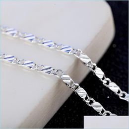 Chains 925 Sterling Sier 16/18/20/22/24/26/28/30 Inch 2Mm Charm Chain Necklace For Women Man Fashion Wedding Party Jewelry 1278 T2 Dr Dhn3O