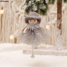 Christmas Decorations Sequin Veil Angel Girl Charm Home Soft Gift Cloth Small Durable Plush Hanging Toys Children's Cute Dolls