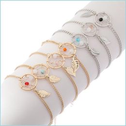 Charm Bracelets Dream Catcher Bracelet Fashion Womens Leaf Adjustable European And American Bracelets Wholesale 3669 Q2 Drop Delivery Dhrhs