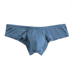 Underpants Men Fashion Comfortable Bikini Convex Pouch Half-Hip Panties Low Waist Modal Briefs Male Erotic Lingerie 2022