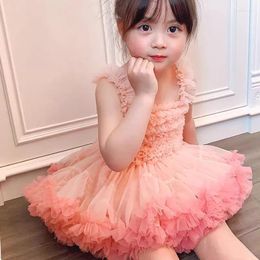Girl Dresses Summer Baby Girls Dress Cute Mesh Cake Princess For Birthday Party Gift Christmas Costume 1 2 3 4 5 6 Years Kids Clothes