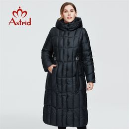 Women's Down Parkas Astrid Winter Coat Women Long Warm Parka Plaid Fashion Thick Jacket Hooded Large Sizes Female Clothing 9546 221007