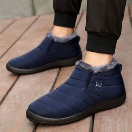 Boots 2022 Men Waterproof Winter Shoes For Slip On Ankle Keep Warm solid Colour Snow Botas Hombre botines 221007