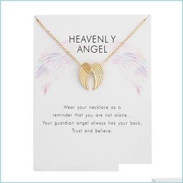 Подвесные ожерелья ангель подвесной ожерелье Цепи с картой Женщины ювелирные изделия Лучший друг персонализированный подарок доктор Bdejewelry dhvqa