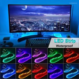 Strips RGB LED Strip Light Waterproof USB SMD DC5V 0.5/1/2/3/4/5M TV PC Screen Background Lighting Lamp Kit