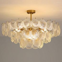 Chandeliers Modern Luxury Chandelier French Ceiling Lamp For Living Room Bedroom Foyer Kitchen Dining Nordic Glass Hanging Lighting Fixtures