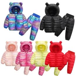 Clothing Sets Winter Children Boys Clothes Set Down Jacket Coat Pants for Girl 1-5 Years Kids Bab Snowsuit Thicked Costume 221007